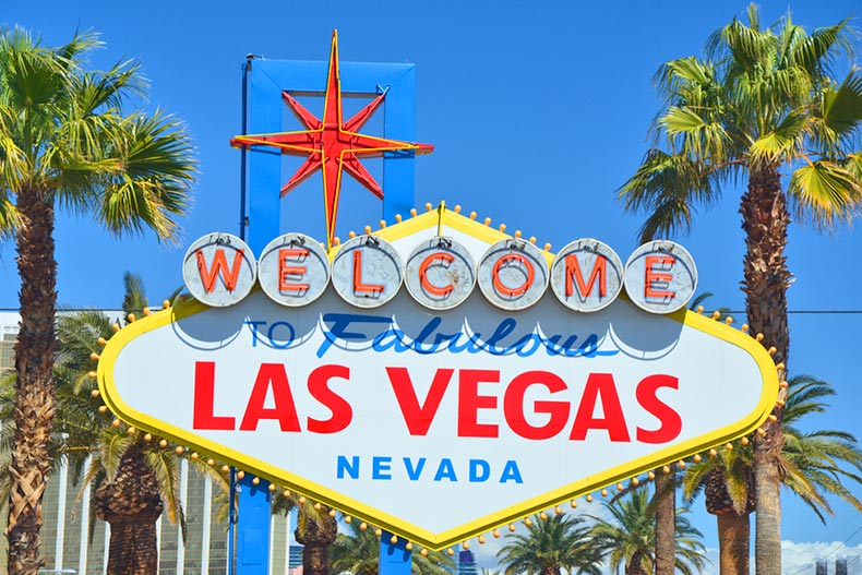 The "Welcome to Fabulous Las Vegas Nevada" sign on the Las Vegas Strip