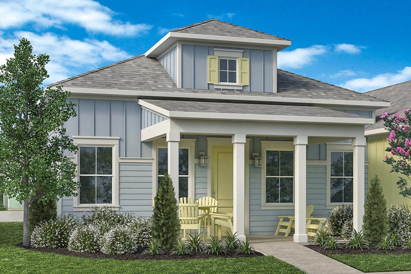 Exterior of single-family homes at Latitude Margaritaville.