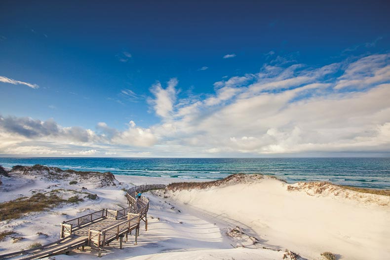 Beach at Latitude Margaritaville Watersound in Watersound, Florida