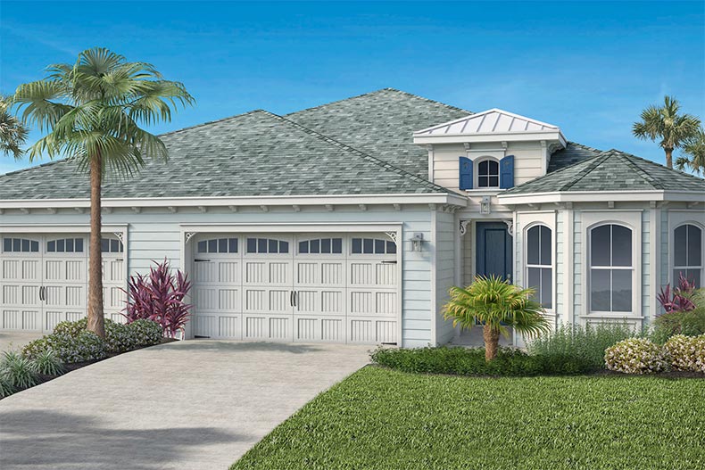Rendering of a model home at Latitude Margaritaville Watersound in Watersound, Florida