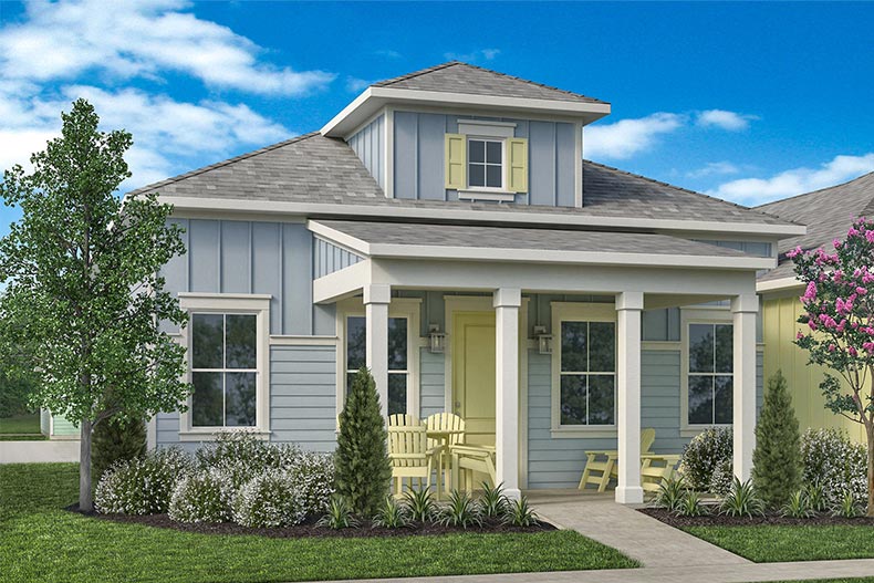 Rendering of a model home at Latitude Margaritaville Watersound in Watersound, Florida