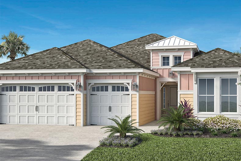 Rendering of a model home at Latitude Margaritaville Watersound in Watersound, Florida