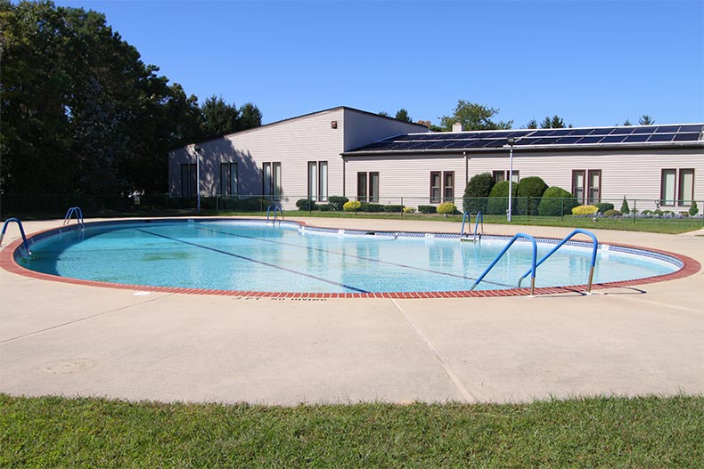 The outdoor pool at Lions Head South in Brick, New Jersey