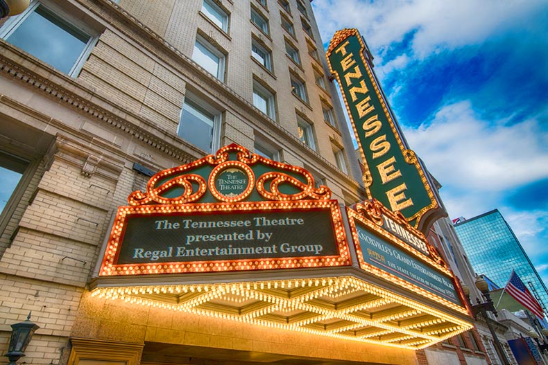 Facade of the Tennessee Theater in Knoxville, Tennessee