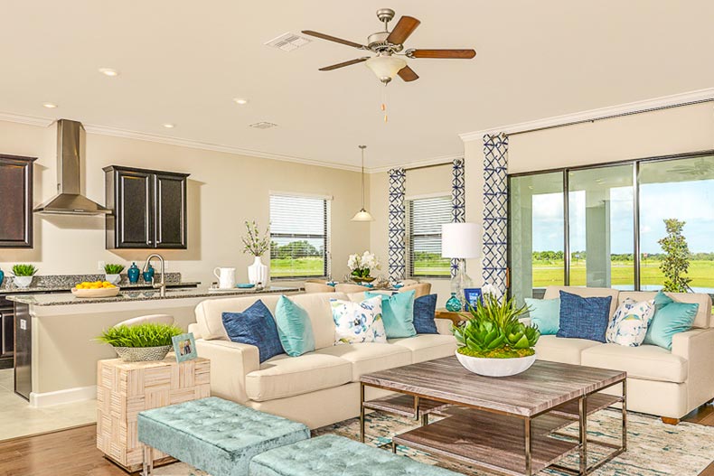 Interior view of a model home at Medley at Mirada in San Antonio, Florida