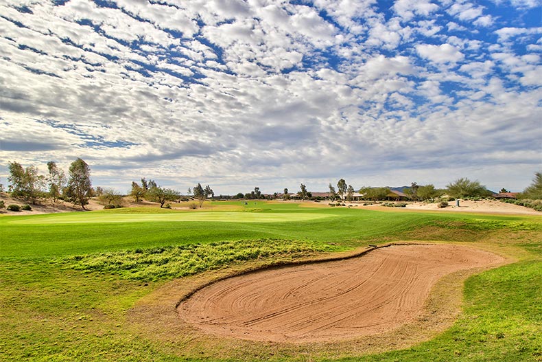 The golf course at Mission Royale in Casa Grande, Arizona