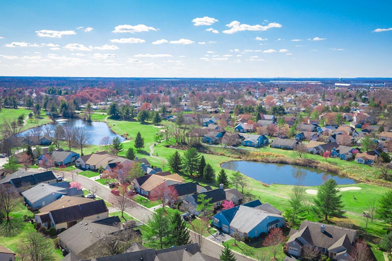 Aerial view of Monroe Golf Course in New Jersey