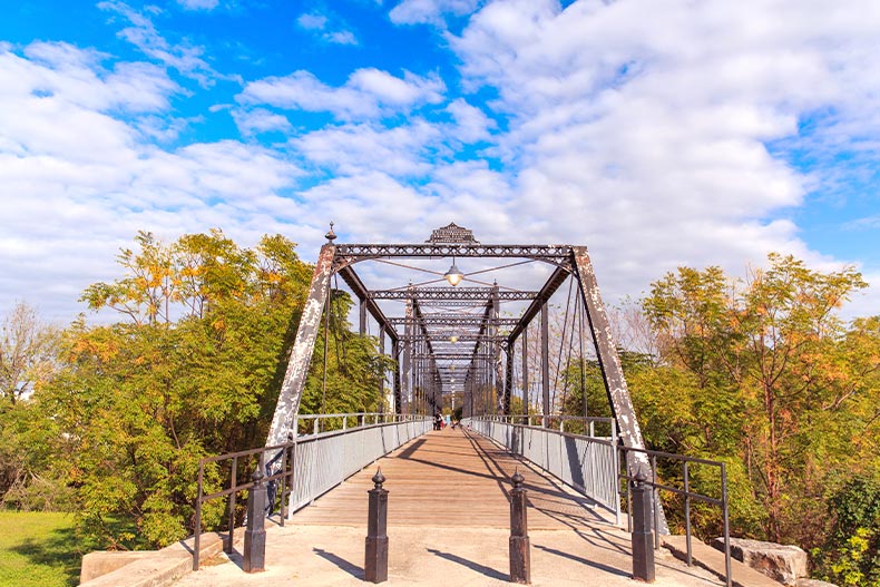 The Faust Street Bridge in New Braunfels, Texas