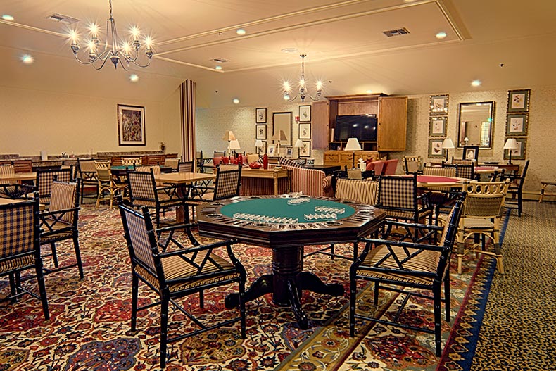 Interior view of the hobby and game room at Canal Walk in Somerset, New Jersey
