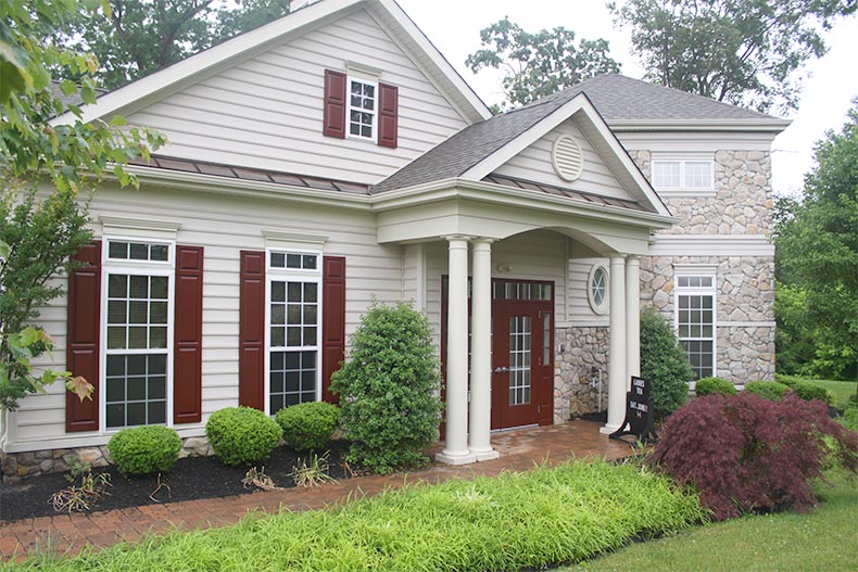 Exterior view of a home in Hearthstone at Woodfield in Pemberton, New Jersey