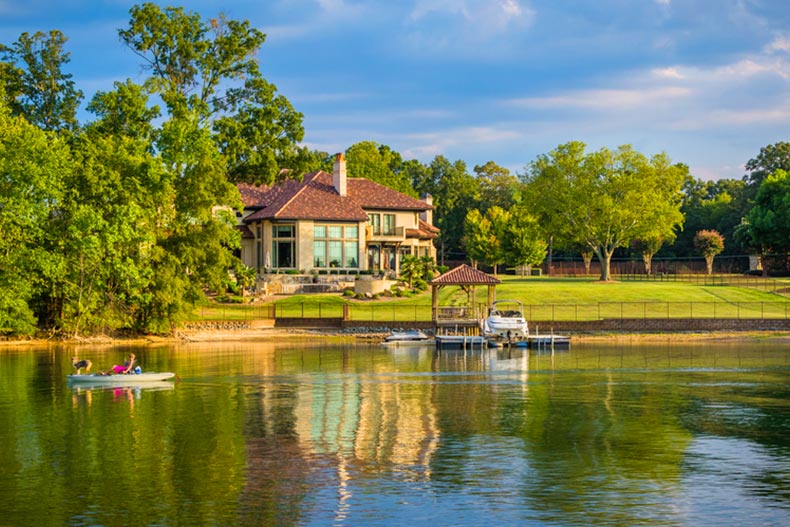 A house on the shore of Lake Norman in Cornelius, North Carolina