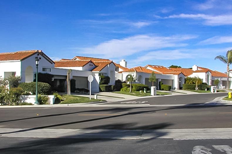 A residential street in Ocean Hills Country Club in Oceanside, California