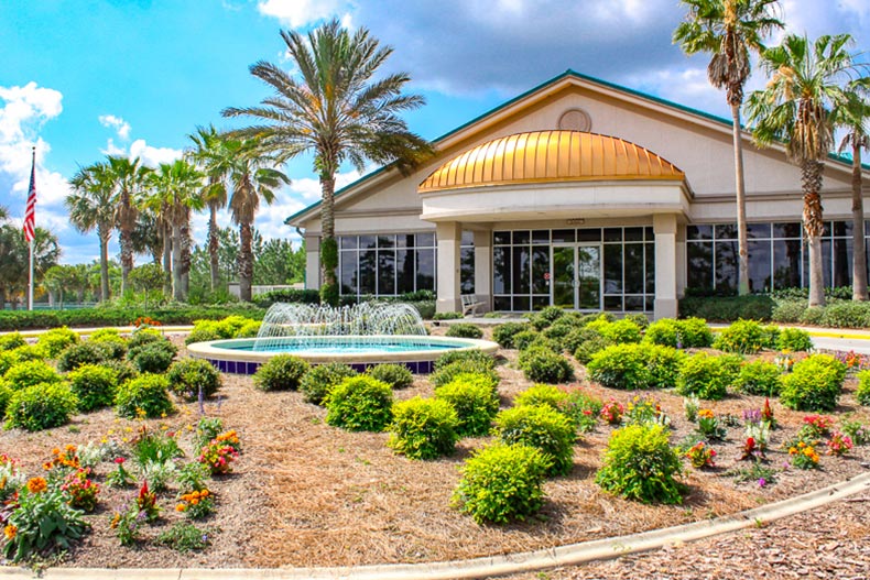 Exterior view of the Arbor Club & Conference Center at On Top of the World in Ocala, Florida