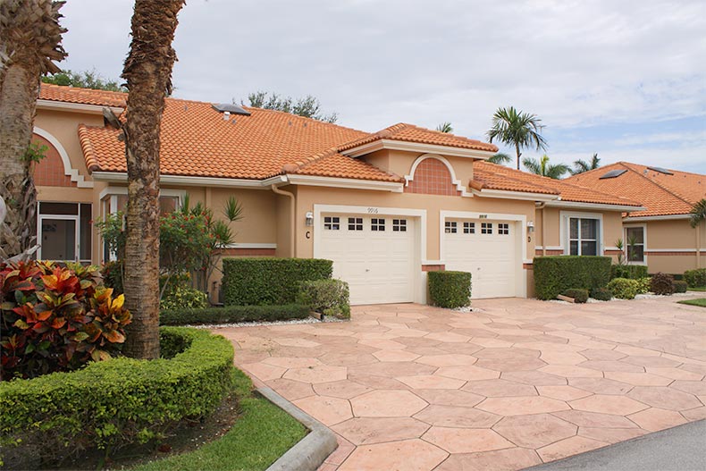 Exterior view of a home at Palm Isles in Boynton Beach, Florida