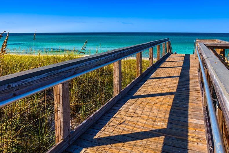 Photo of a pathway leading to a beach in Panama City, Florida