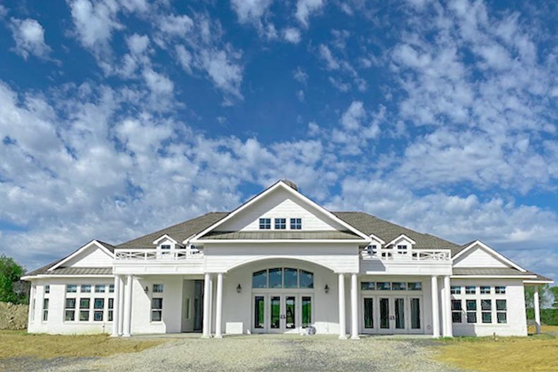 Exterior view of a community building at Pelican Preserve in Fort Myers, Florida