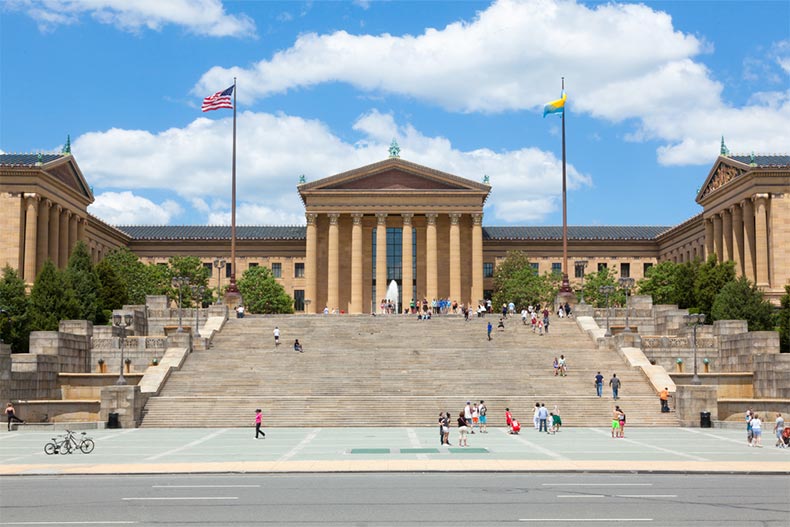 Steps leading to the Philadelphia Museum of Art entrance