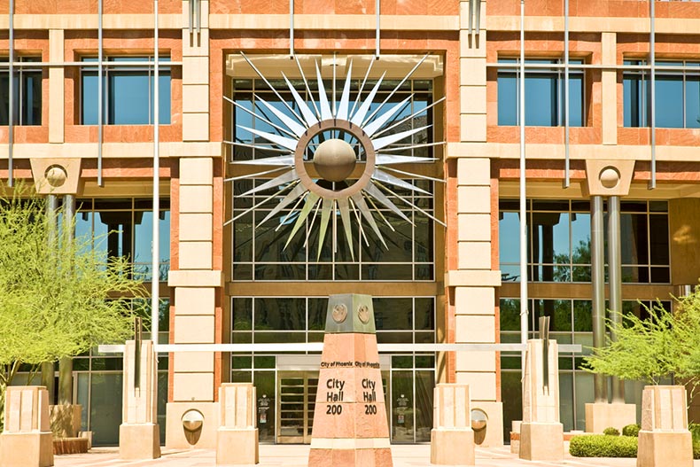 Exterior view of City Hall in Downtown Phoenix