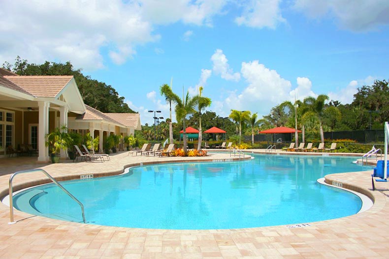 The outdoor pool at Legends Golf and Country Club in Fort Myers, Florida