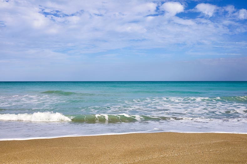 North Hutchinson Island beach on the Treasure Coast in St. Lucie County, Florida