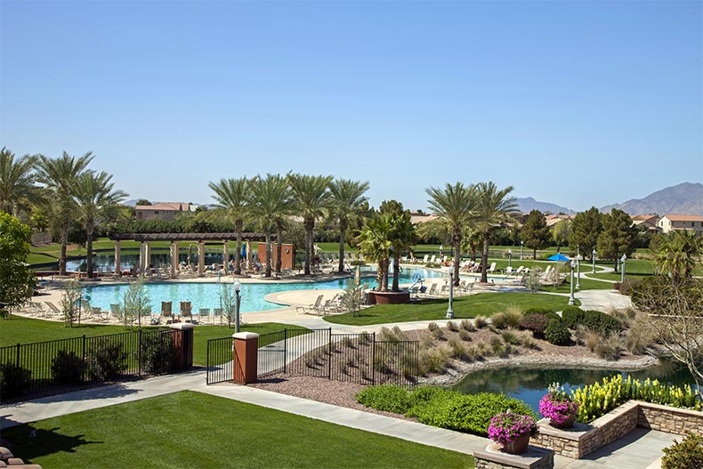 The well-manicured grounds of Province in Maricopa, Arizona