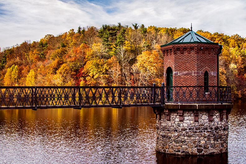 Photo of the renovated valve house at Antietam Lake Reservoir in the City of Reading, Pennsylvania