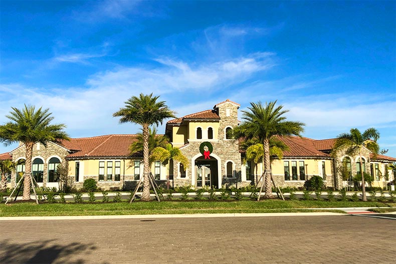 Exterior view of the clubhouse at Renaissance at West Villages in Wellen Park, Florida