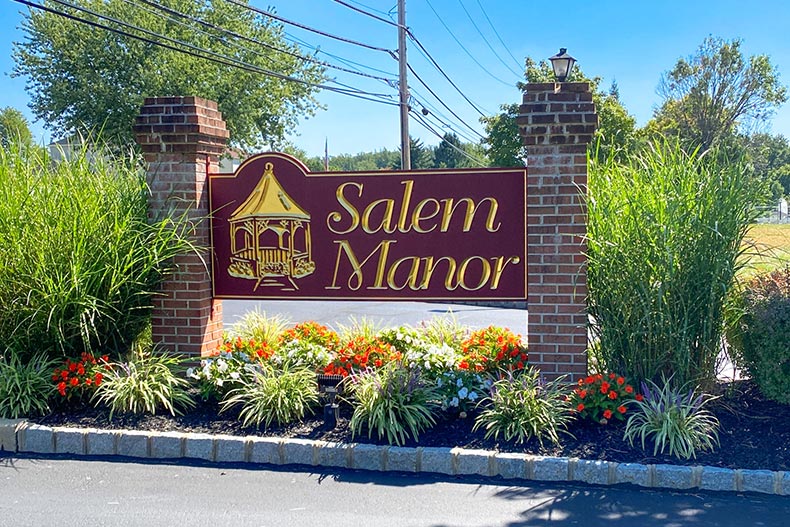 The community sign for Salem Manor in Bensalem, Pennsylvania