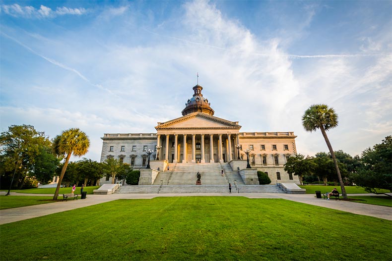 The exterior of the South Carolina State House in Columbia, South Carolina