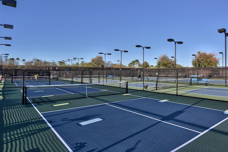 View of the tennis courts at Sun City Grand.