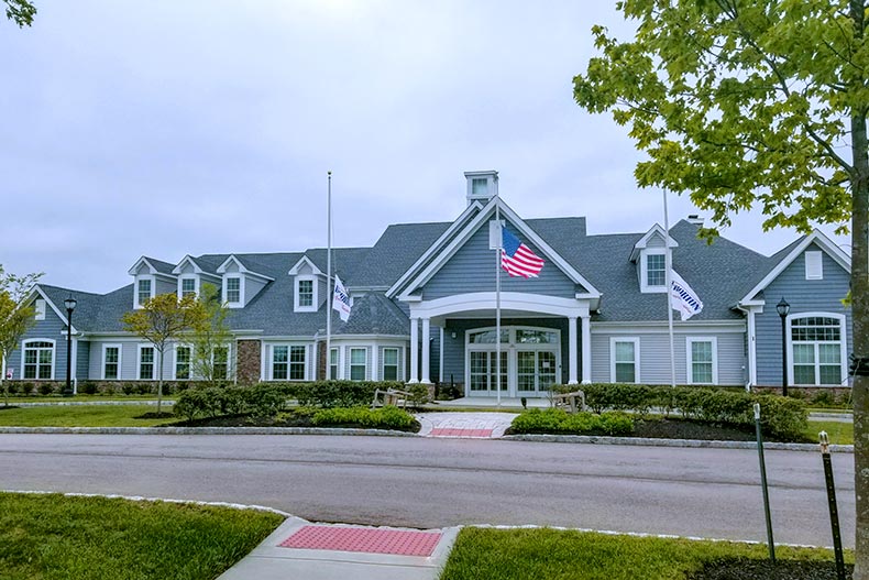 Exterior photo of the clubhouse at Seacrest Pines in Barnegat, New Jersey