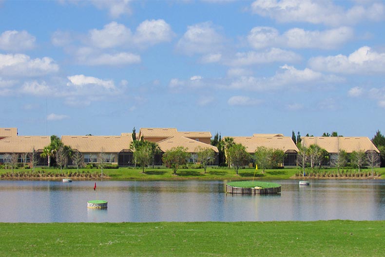 Aquatic driving range at Solivita in Kissimmee, Florida