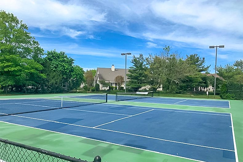 Tennis courts at Sonata Bay in Berkeley Township, New Jersey