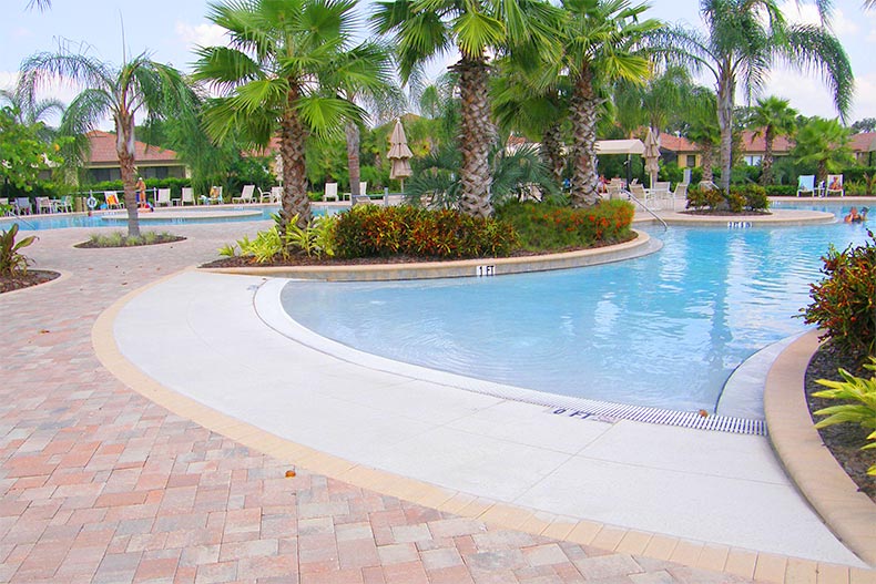 The resort-style pool at Southshore Falls in Apollo Beach, Florida