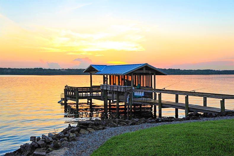 A dock on the St. John's River near Jacksonville, Florida