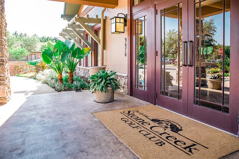 Doors to the Stone Creek Golf Club at Stone Creek in Ocala, Florida