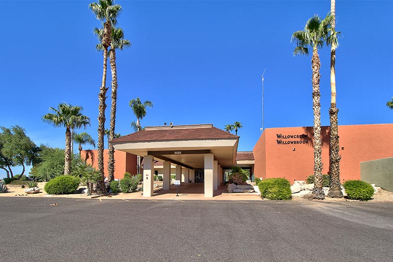Exterior view of an amenity complex at Sun City in Arizona