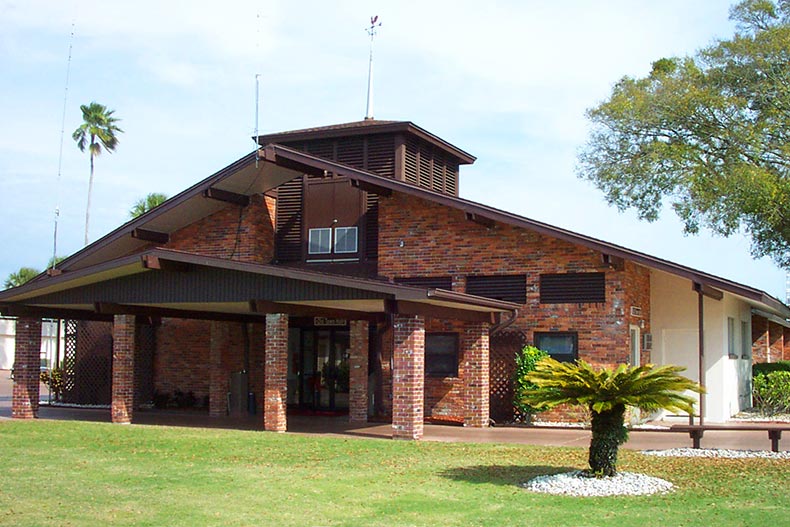 Exterior view of a community building at Sun City Center in Florida