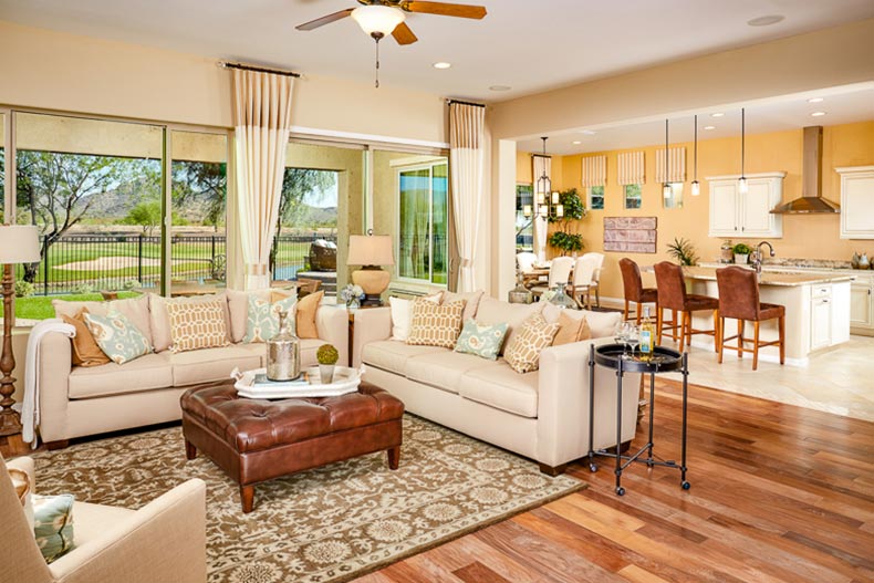 Interior view of a model home at Sun City Festival in Buckeye, Arizona