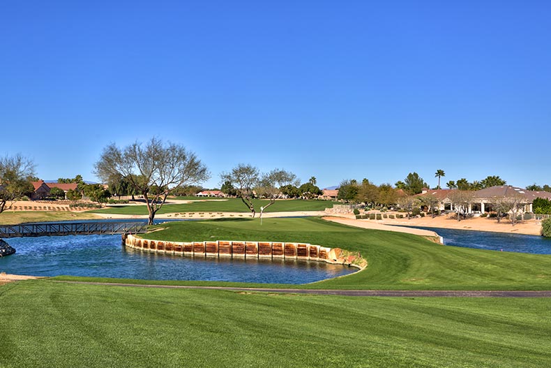 The golf course at Sun City Grand in Surprise, Arizona