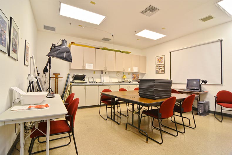 Interior view of the photography studio at Sun City Oro Valley in Oro Valley, Arizona