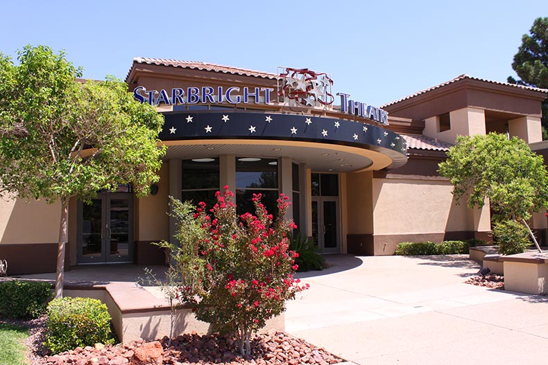 Exterior view of the 312-seat Starbright Theater at Sun City Summerlin in Las Vegas, Nevada