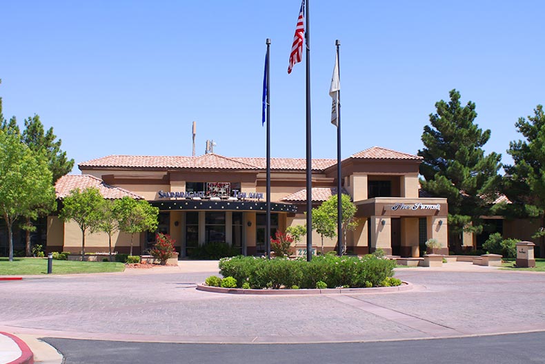 Exterior view of the theater at Sun City Summerlin in Las Vegas, Nevada