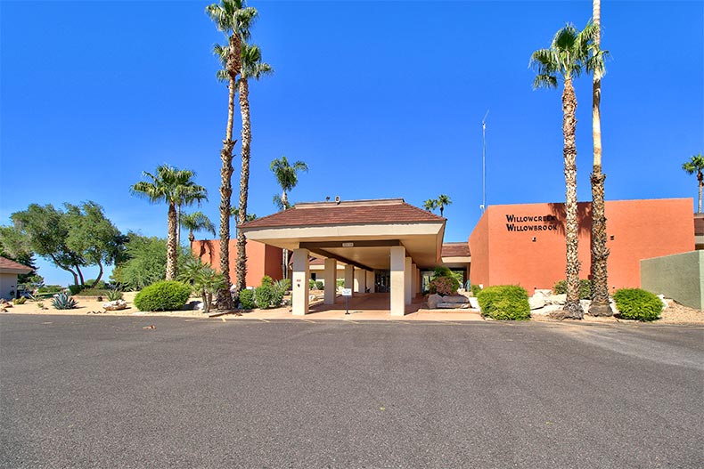 Exterior view of an amenity center at Sun City in Arizona