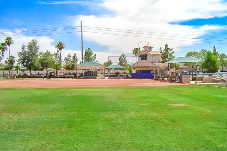 Softball field in Sun City West, Arizona