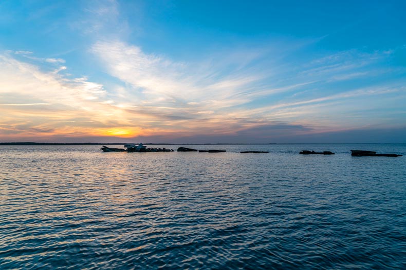 A sunset over Tampa Bay in west Central Florida