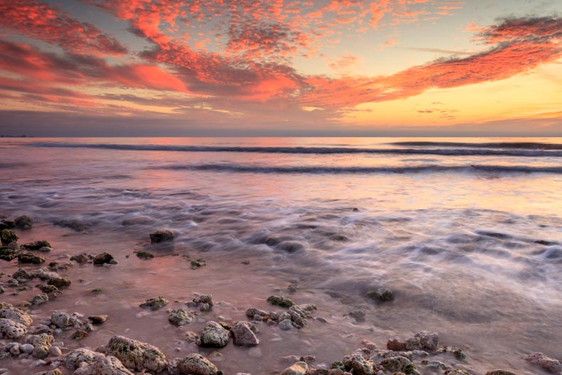 Sunset over Clearwater Beach in Tampa, Florida