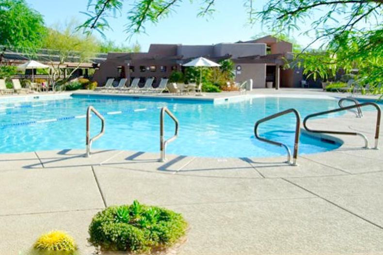 The outdoor pool and patio at Terravita in Scottsdale, Arizona