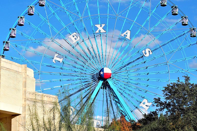 The ferris wheel at the Texas State Fair