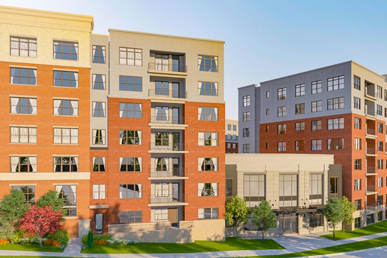 Rendering of the condo homes at The Atrium at MetroWest in Fairfax, Virginia